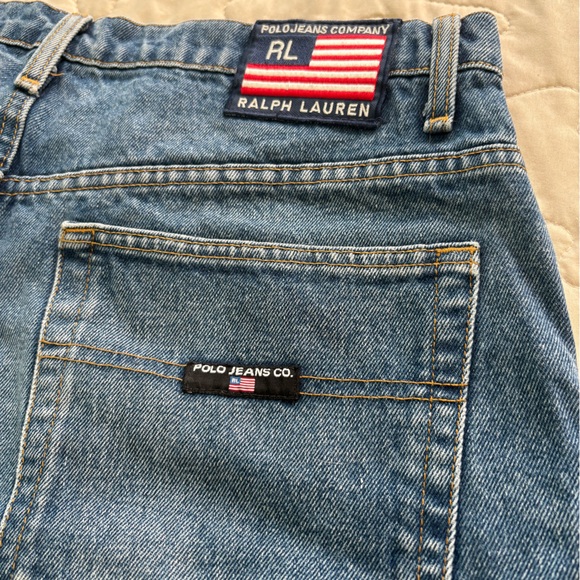 Blue Denim Men’s POLO cut off Shorts - Picture 3 of 4